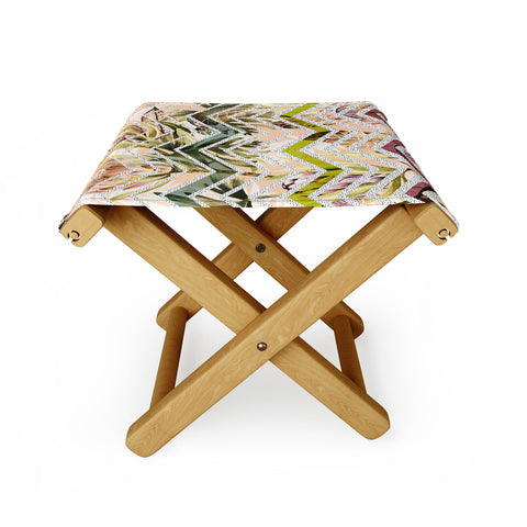 Marta Barragan Camarasa Tropical geometric pattern Folding Stool
