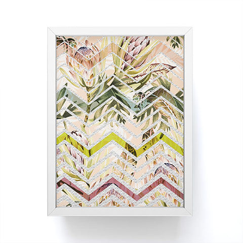 Marta Barragan Camarasa Tropical geometric pattern Framed Mini Art Print