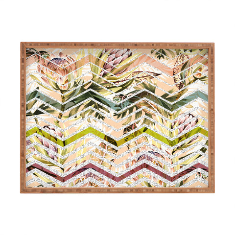 Marta Barragan Camarasa Tropical geometric pattern Rectangular Tray