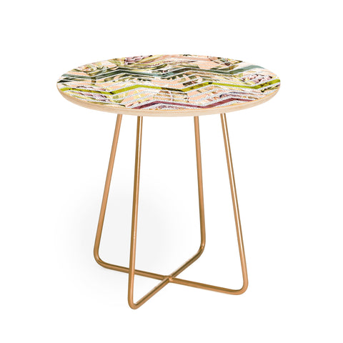 Marta Barragan Camarasa Tropical geometric pattern Round Side Table