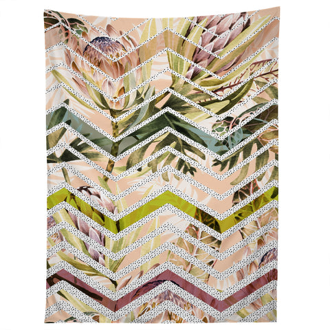Marta Barragan Camarasa Tropical geometric pattern Tapestry
