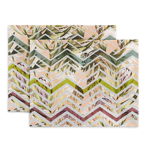 Marta Barragan Camarasa Tropical geometric pattern Placemat