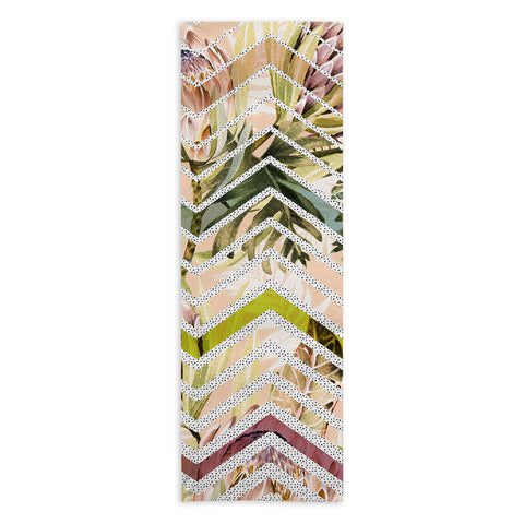 Marta Barragan Camarasa Tropical geometric pattern Yoga Towel