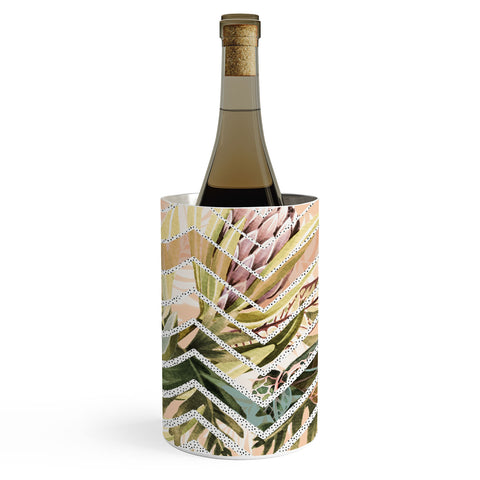 Marta Barragan Camarasa Tropical geometric pattern Wine Chiller