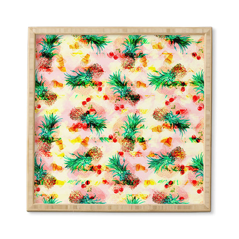 Marta Barragan Camarasa Tropical glitch Framed Wall Art