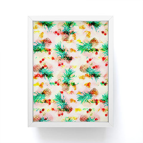 Marta Barragan Camarasa Tropical glitch Framed Mini Art Print