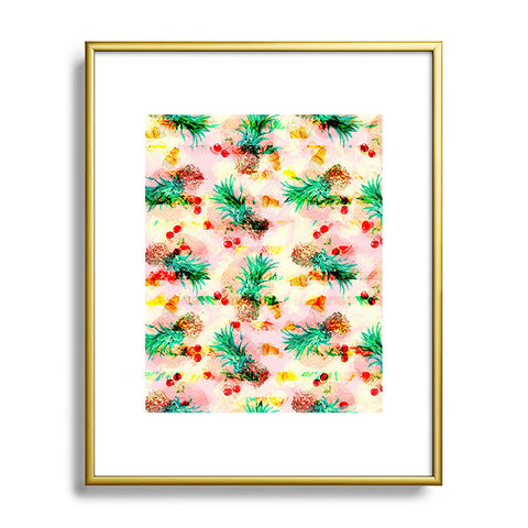 Marta Barragan Camarasa Tropical glitch Metal Framed Art Print