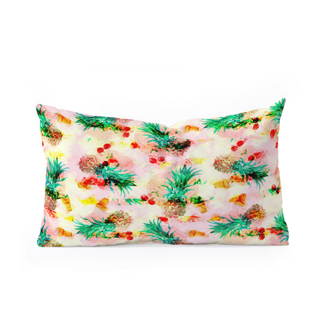 Marta Barragan Camarasa Tropical glitch Oblong Throw Pillow
