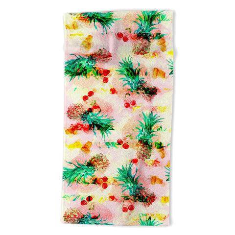 Marta Barragan Camarasa Tropical glitch Beach Towel