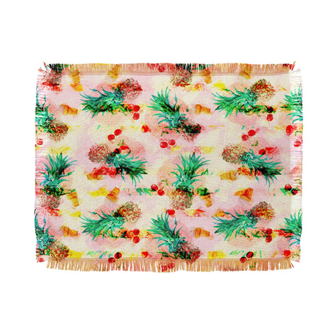 Marta Barragan Camarasa Tropical glitch Throw Blanket