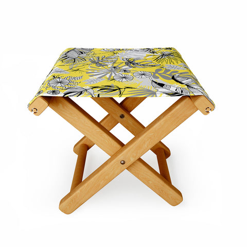 Marta Barragan Camarasa Tropical gray ya yellow Folding Stool