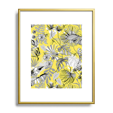 Marta Barragan Camarasa Tropical gray ya yellow Metal Framed Art Print