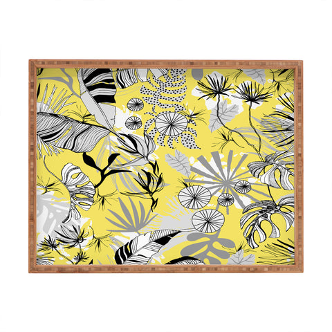 Marta Barragan Camarasa Tropical gray ya yellow Rectangular Tray