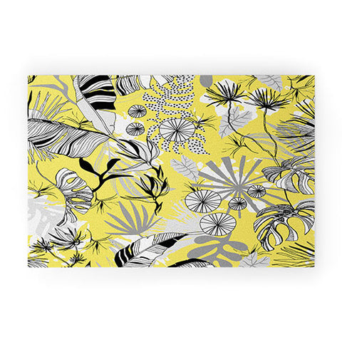 Marta Barragan Camarasa Tropical gray ya yellow Welcome Mat