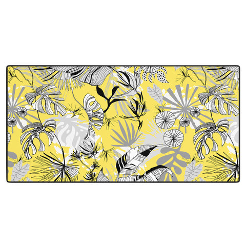 Marta Barragan Camarasa Tropical gray ya yellow Desk Mat