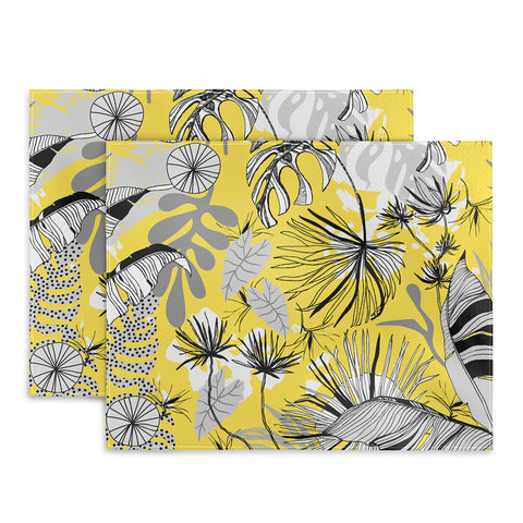 Marta Barragan Camarasa Tropical gray ya yellow Placemat