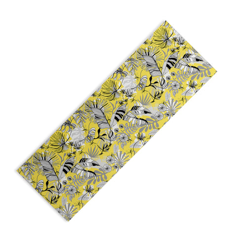 Marta Barragan Camarasa Tropical gray ya yellow Yoga Mat