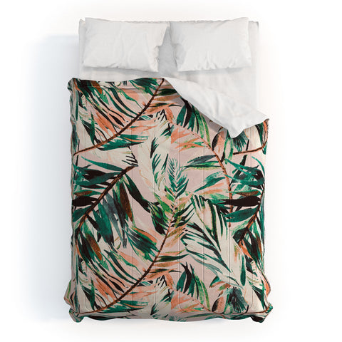 Marta Barragan Camarasa Tropical leaf Desert Comforter