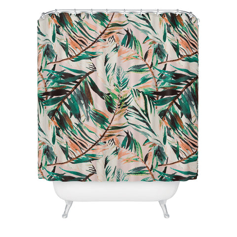 Marta Barragan Camarasa Tropical leaf Desert Shower Curtain