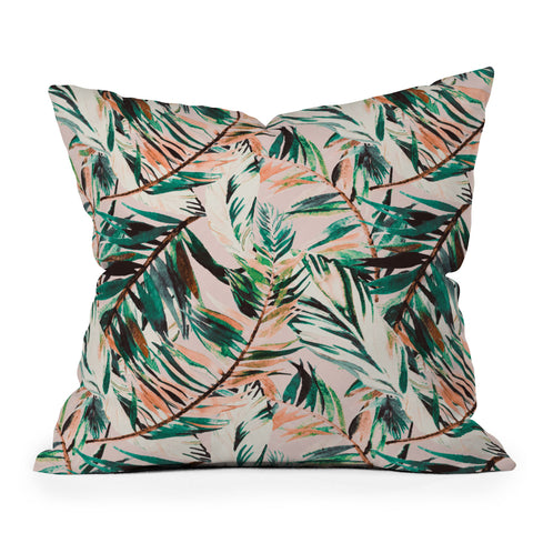 Marta Barragan Camarasa Tropical leaf Desert Throw Pillow