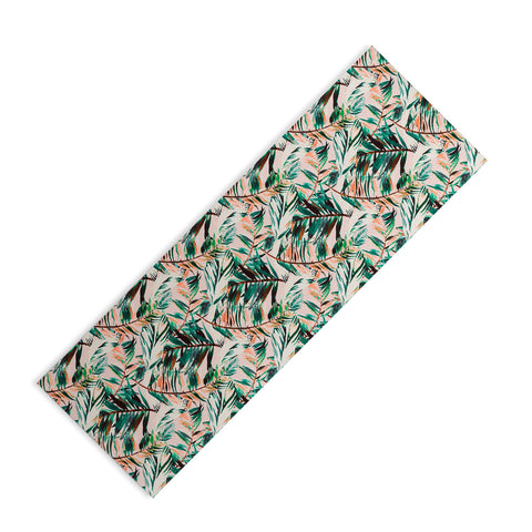 Marta Barragan Camarasa Tropical leaf Desert Yoga Mat