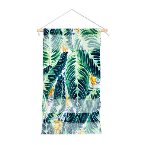 Marta Barragan Camarasa Tropical leaf on ornamental pattern Wall Hanging Portrait