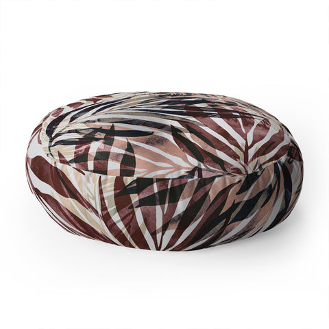 Marta Barragan Camarasa Tropical modern abstract Floor Pillow Round