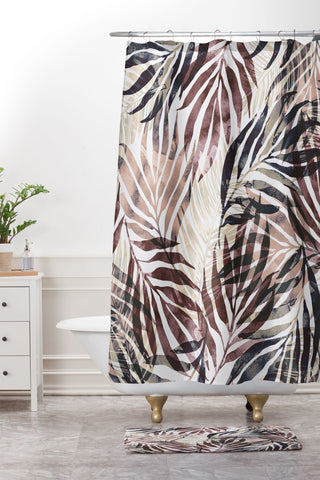 Marta Barragan Camarasa Tropical modern abstract Shower Curtain And Mat