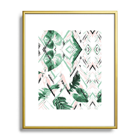 Marta Barragan Camarasa Tropical paint texture Metal Framed Art Print