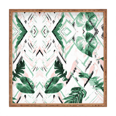 Marta Barragan Camarasa Tropical paint texture Square Tray