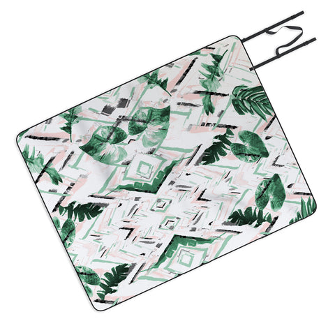 Marta Barragan Camarasa Tropical paint texture Picnic Blanket