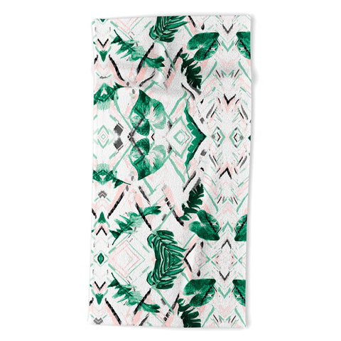 Marta Barragan Camarasa Tropical paint texture Beach Towel