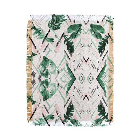 Marta Barragan Camarasa Tropical paint texture Throw Blanket