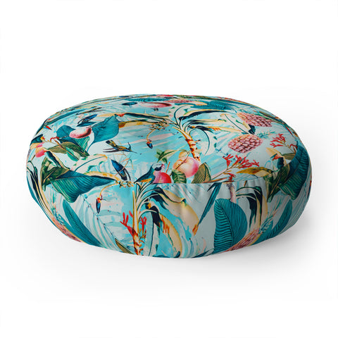 Marta Barragan Camarasa Tropical paradise 012 Floor Pillow Round
