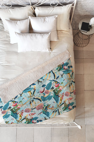 Marta Barragan Camarasa Tropical paradise 012 Fleece Throw Blanket