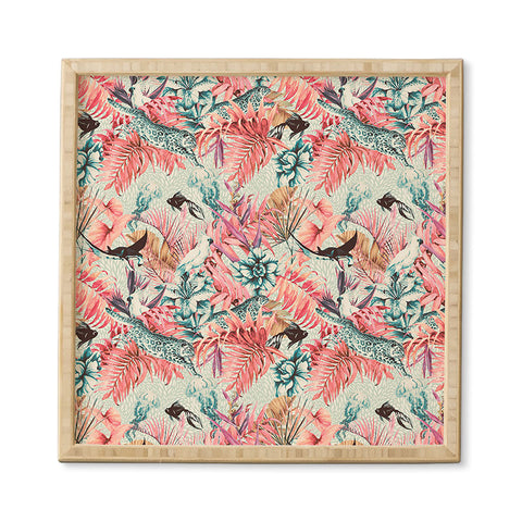 Marta Barragan Camarasa Tropical paradise pink Framed Wall Art