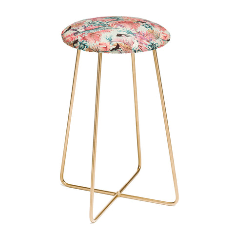 Marta Barragan Camarasa Tropical paradise pink Counter Stool