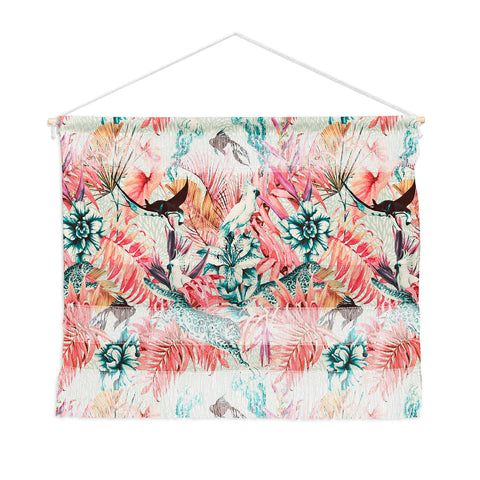 Marta Barragan Camarasa Tropical paradise pink Wall Hanging Landscape