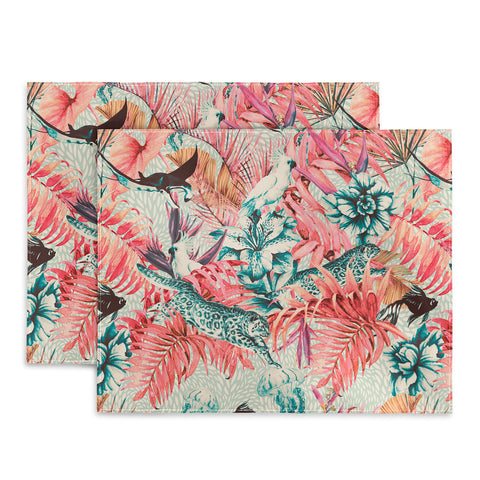 Marta Barragan Camarasa Tropical paradise pink Placemat
