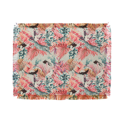Marta Barragan Camarasa Tropical paradise pink Throw Blanket