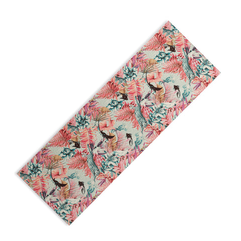 Marta Barragan Camarasa Tropical paradise pink Yoga Mat