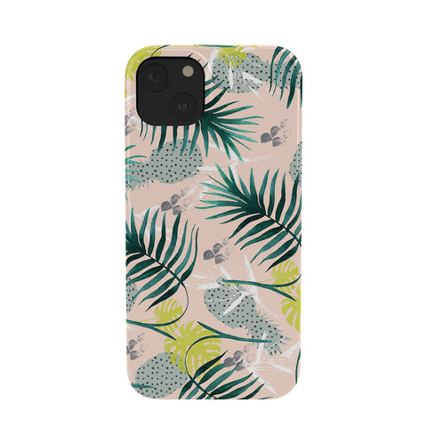 Marta Barragan Camarasa Tropical pattern leaf and pineapple Phone Case