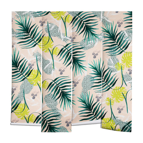 Marta Barragan Camarasa Tropical pattern leaf and pineapple Wall Mural