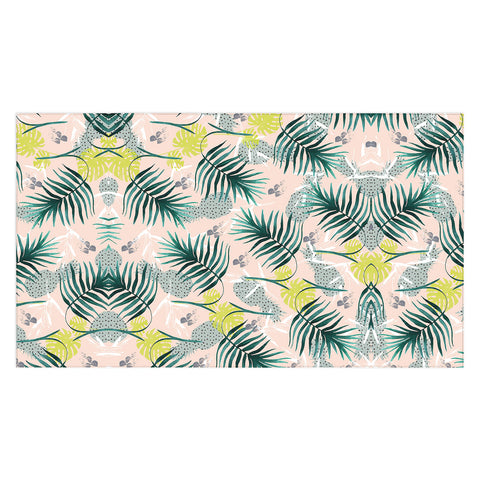 Marta Barragan Camarasa Tropical pattern leaf and pineapple Tablecloth