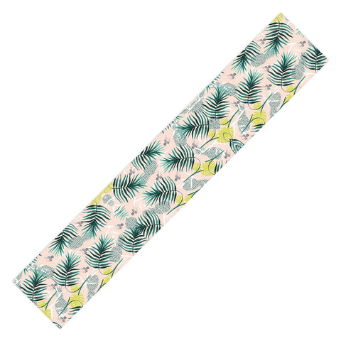 Marta Barragan Camarasa Tropical pattern leaf and pineapple Table Runner