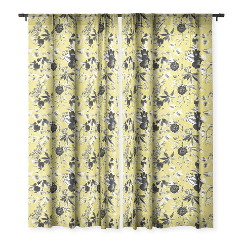 Marta Barragan Camarasa Two tone bloom Sheer Window Curtain