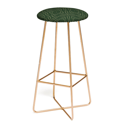 Marta Barragan Camarasa Vintage emerald pattern Bar Stool