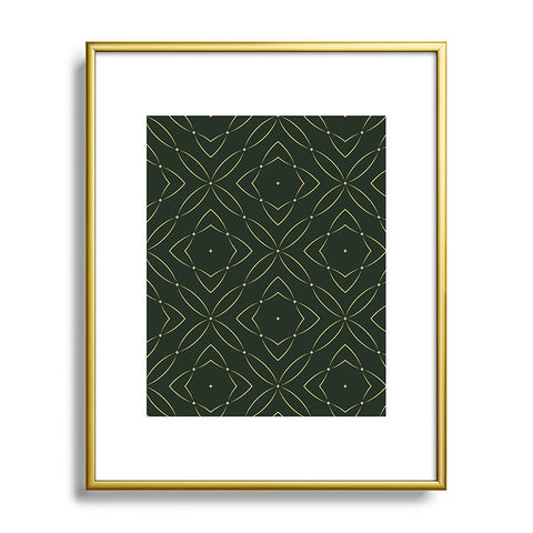 Marta Barragan Camarasa Vintage emerald pattern Metal Framed Art Print