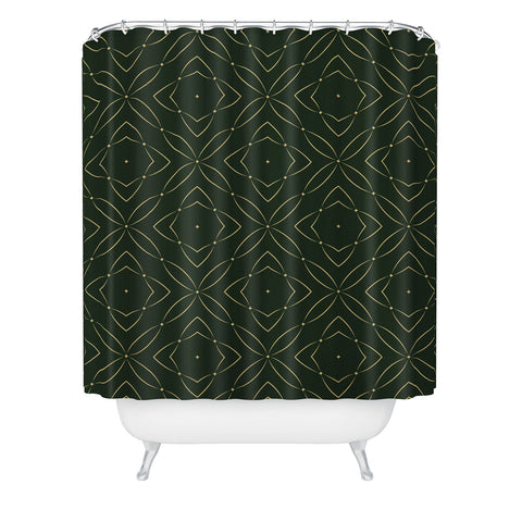 Marta Barragan Camarasa Vintage emerald pattern Shower Curtain