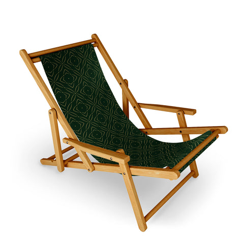 Marta Barragan Camarasa Vintage emerald pattern Sling Chair